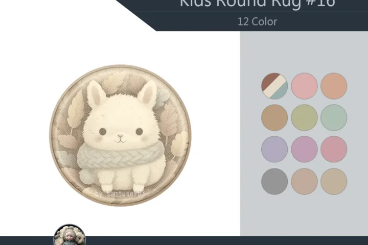 Kids Round Dance Rug #16 Samtuse963