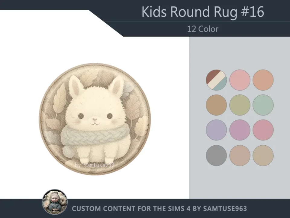 Kids Round Dance Rug #16 Samtuse963