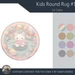 Kids Round Dance Rug #17 Samtuse963