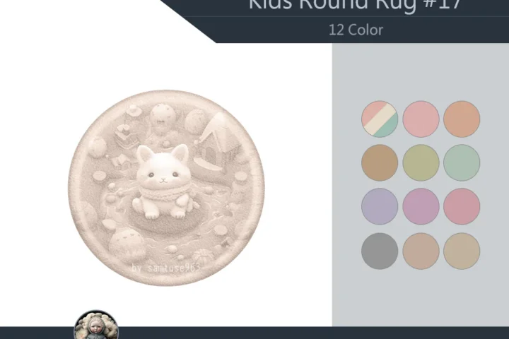 Kids Round Dance Rug #17 Samtuse963