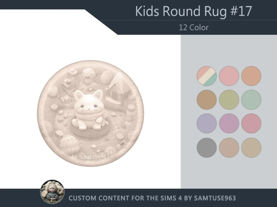 Kids Round Dance Rug #17 Samtuse963