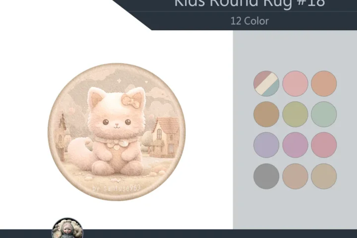 Kids Round Dance Rug #18 Samtuse963