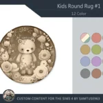 HQ Kids Round Dance Rug #1 Samtuse963