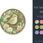 Kids Round Rug #26-Samtuse963