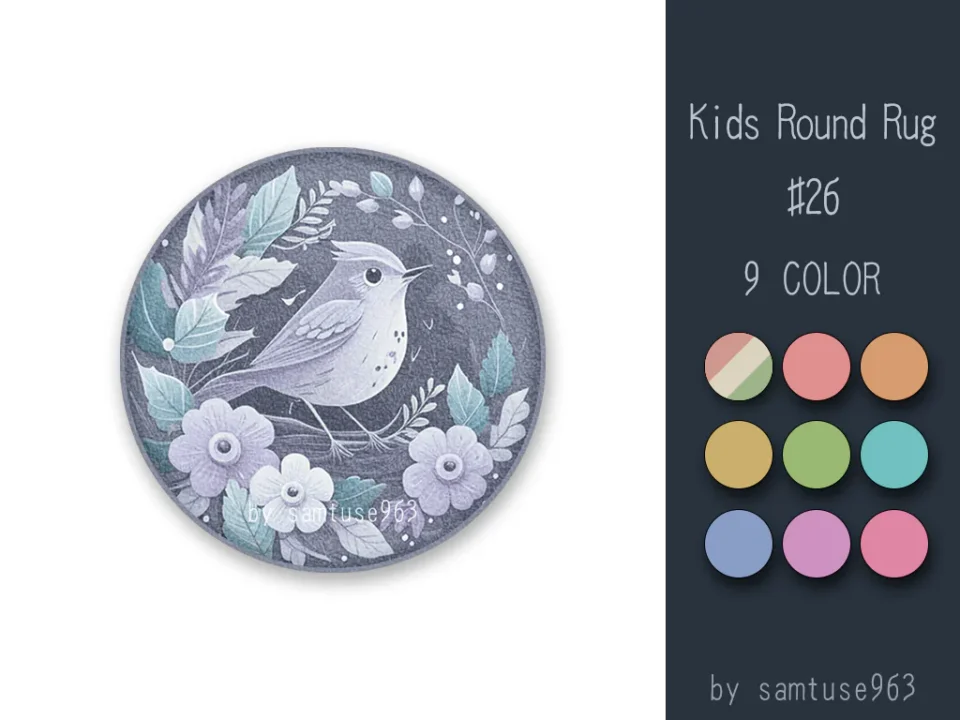 Kids Round Rug #26-Samtuse963