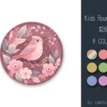 Kids Round Rug #26-Samtuse963