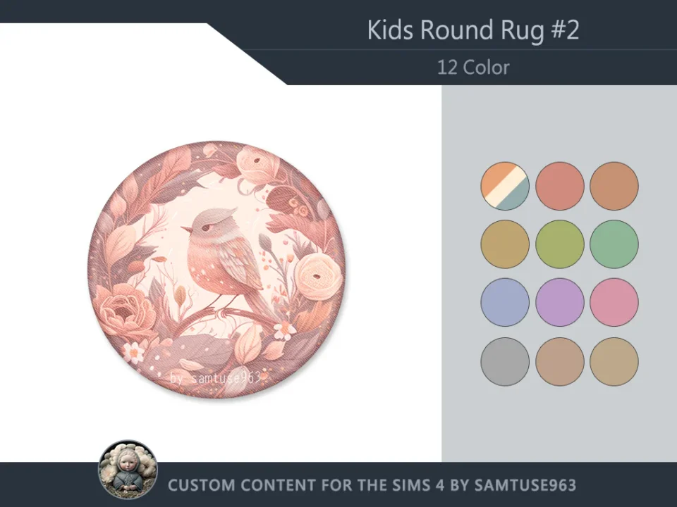 HQ Kids Round Dance Rug #2 Samtuse963