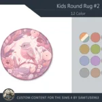 HQ Kids Round Dance Rug #2 Samtuse963