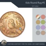 HQ Kids Round Dance Rug #5 Samtuse963