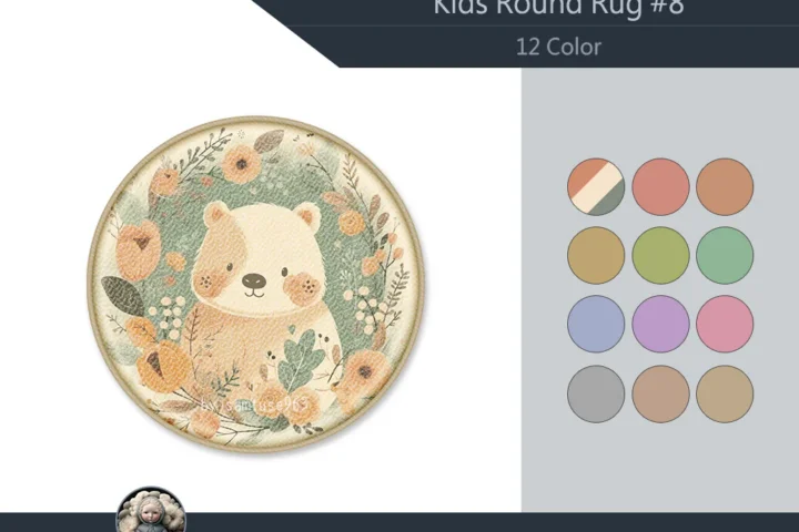 Kids Round Dance Rug #8 Samtuse963
