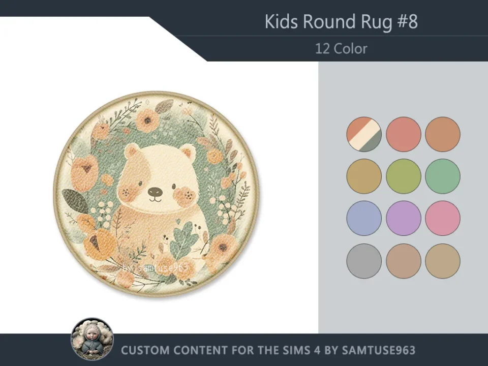 Kids Round Dance Rug #8 Samtuse963