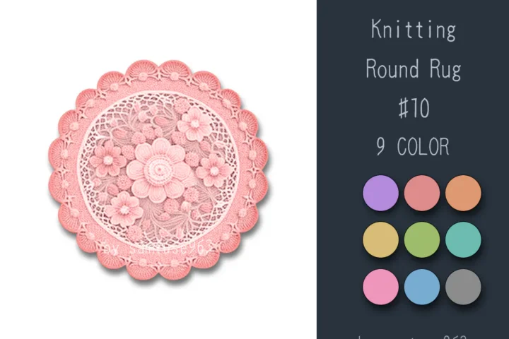 Knitting Round Dance Rug #10 Samtuse963