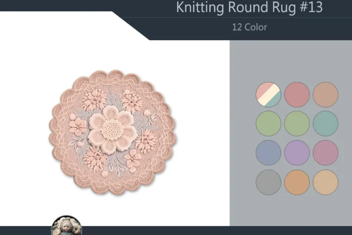 Knitting Round Dance Rug #13 Samtuse963