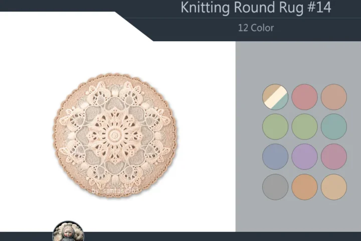 Knitting Round Dance Rug #14 Samtuse963