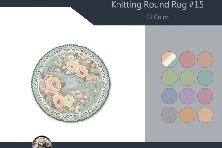 Knitting Round Dance Rug #15 Samtuse963