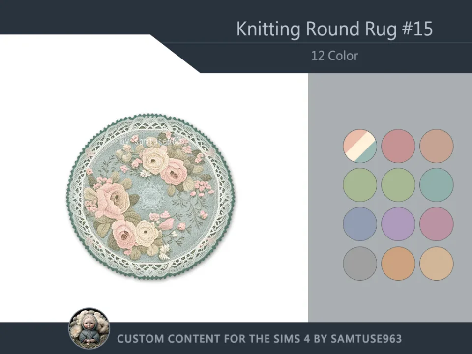 Knitting Round Dance Rug #15 Samtuse963