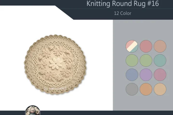 Knitting Round Dance Rug #16 Samtuse963
