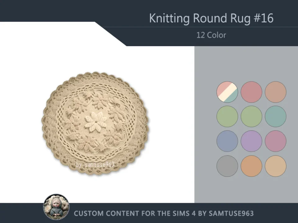 Knitting Round Dance Rug #16 Samtuse963