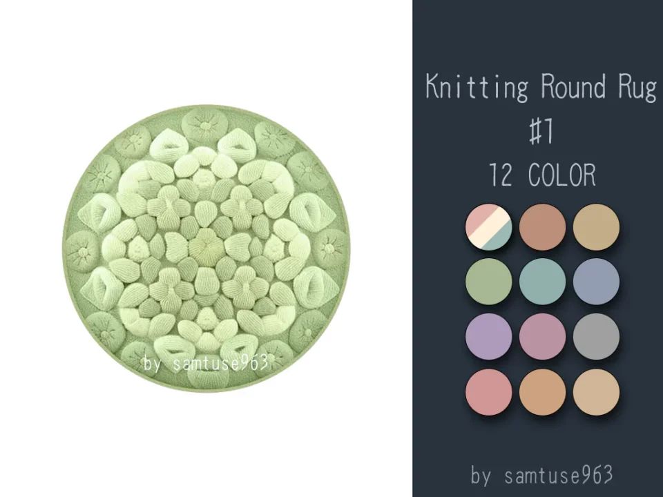 Knitting Round Dance Rug #1 Samtuse963