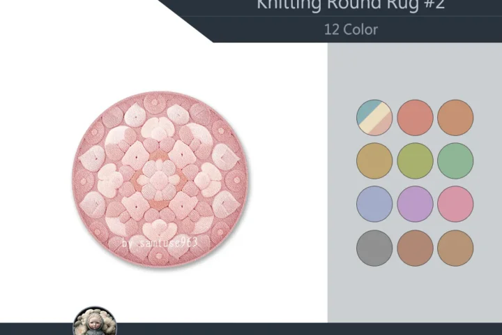 Knitting Round Dance Rug #2 Samtuse963