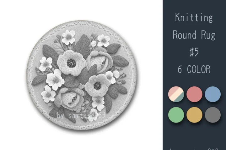 Knitting Round Dance Rug #5 Samtuse963