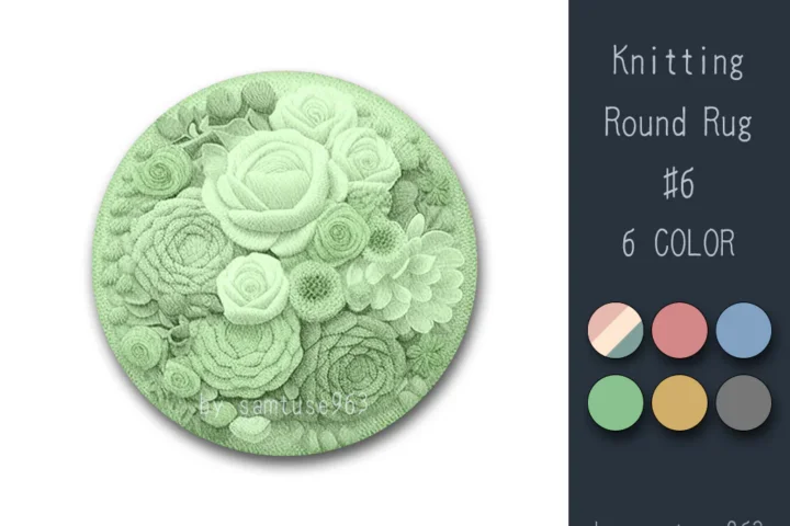 Knitting Round Dance Rug #6 Samtuse963