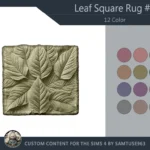 Leaf Square Dance Rug #1 Samtuse963