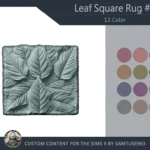Leaf Square Dance Rug #1 Samtuse963