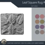 Leaf Square Dance Rug #1 Samtuse963