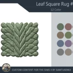 Leaf Square Dance Rug #2 Samtuse963