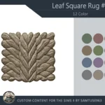 Leaf Square Dance Rug #2 Samtuse963