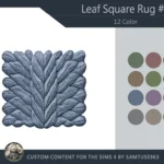 Leaf Square Dance Rug #2 Samtuse963