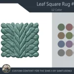 Leaf Square Dance Rug #2 Samtuse963