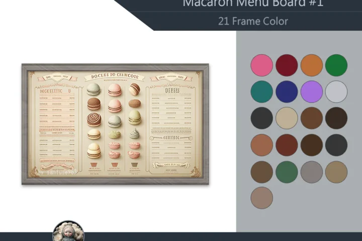 Macaron Menu Board #1 Samtuse963