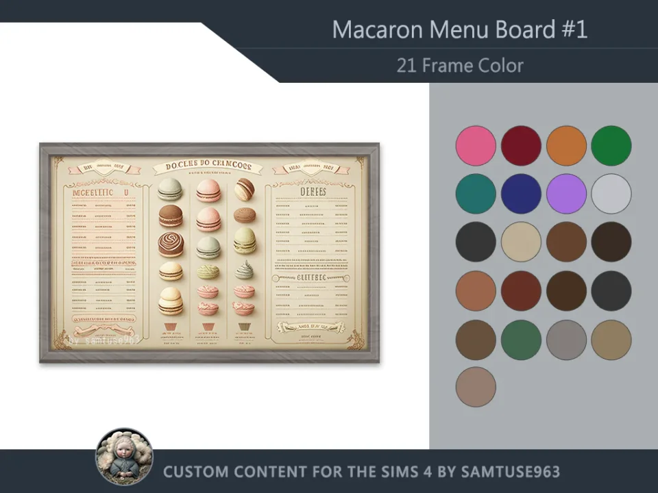 Macaron Menu Board #1 Samtuse963