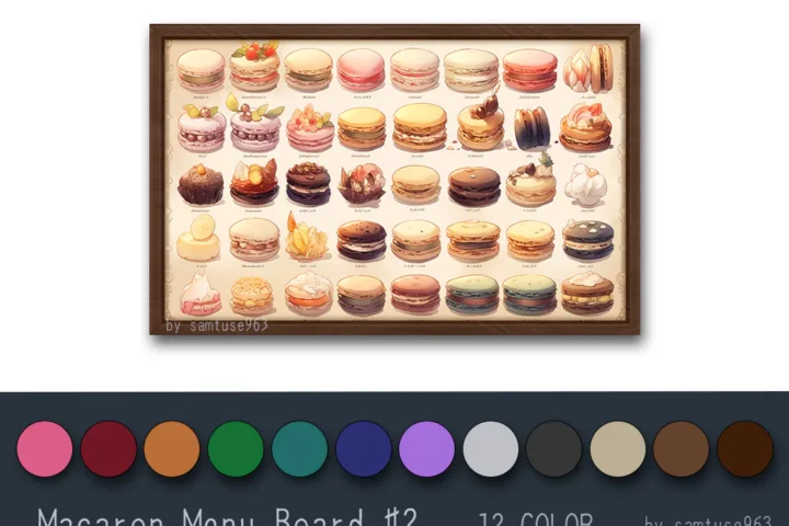 Macaron Menu Board #2 Samtuse963
