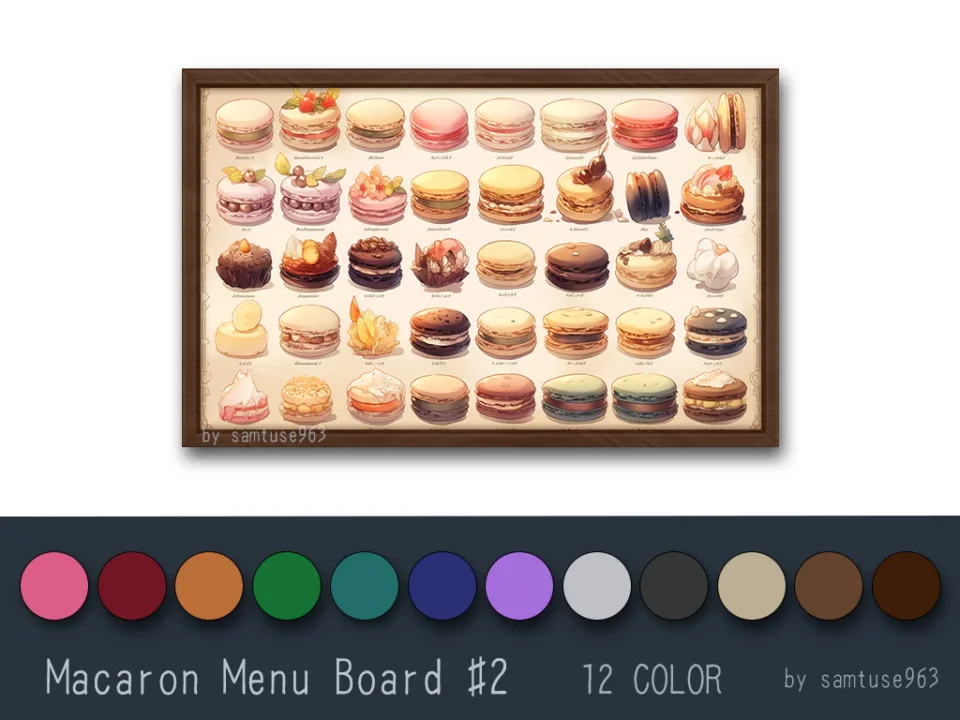 Macaron Menu Board #2 Samtuse963