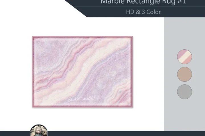 Marble Rectangle Dance Rug #1 HQ Samtuse963