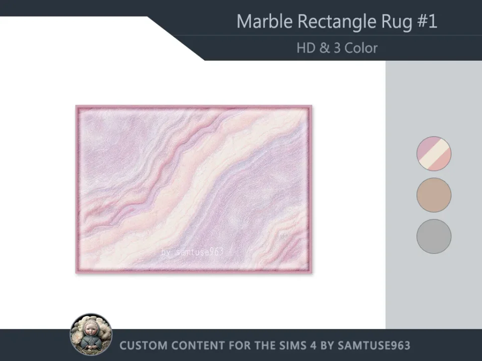 Marble Rectangle Dance Rug #1 HQ Samtuse963