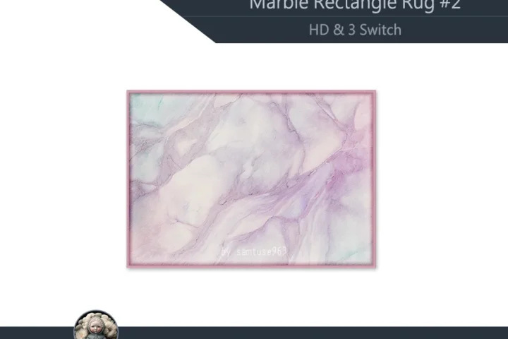 Marble Rectangle Dance Rug #2 HQ Samtuse963