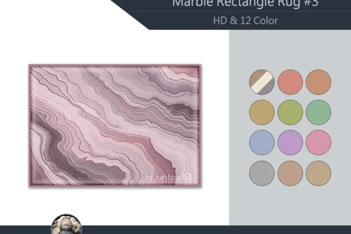 HQ Marble Rectangle Dance Rug #3 Samtuse963