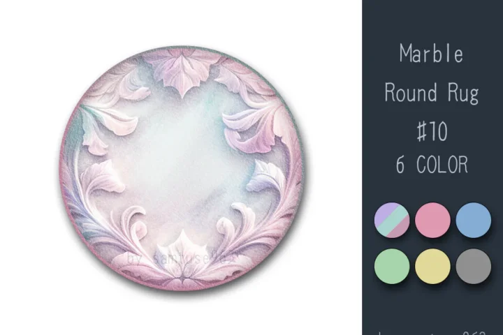 Marble Round Dance Rug #10 Samtuse963