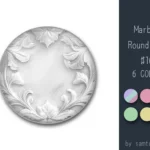 Marble Round Dance Rug #10 Samtuse963