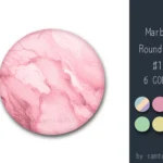 Marble Round Dance Rug #11 Samtuse963