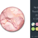 Marble Round Dance Rug #12 Samtuse963