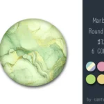 Marble Round Dance Rug #12 Samtuse963