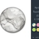 Marble Round Dance Rug #12 Samtuse963