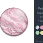 Marble Round Dance Rug #13 Samtuse963