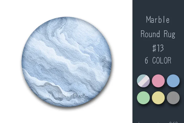 Marble Round Dance Rug #13 Samtuse963