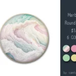 Marble Round Dance Rug #14 Samtuse963